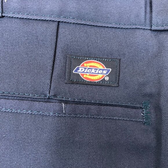 NEW Dickies Mens Original Fit Work Pants 44X30 Navy Flat Front Straight Chino - Picture 4 of 8